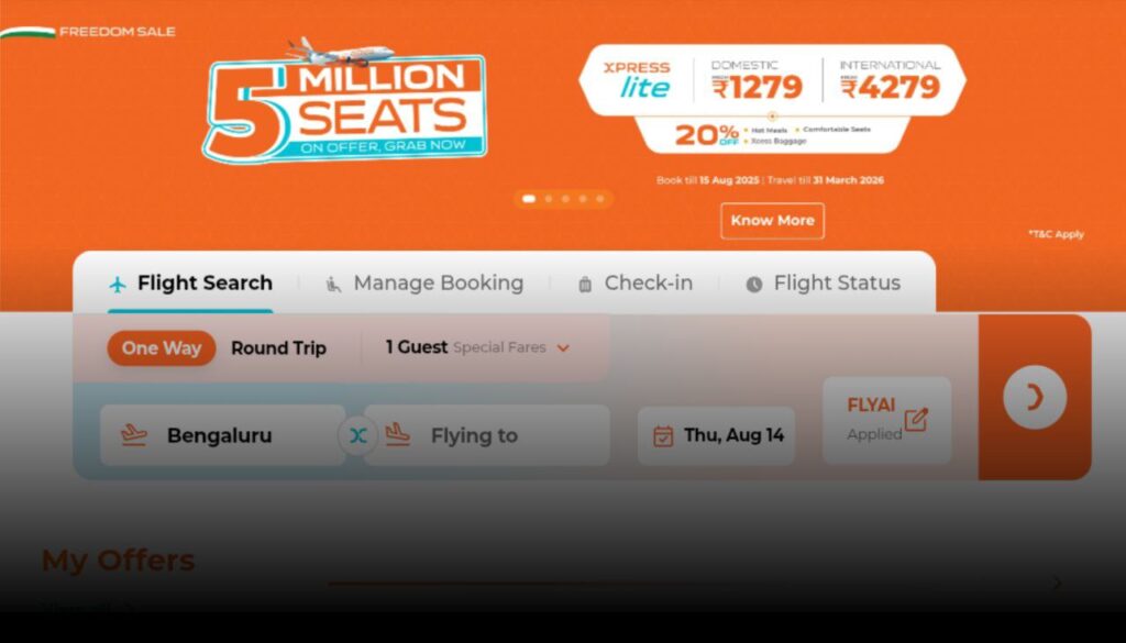 Air India Freedom Sale Flight Booking